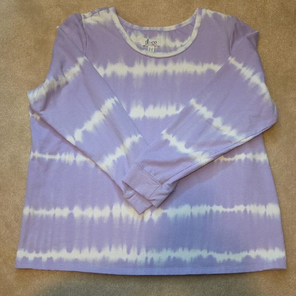d&co Women's Purple Tie-Dye Sweatshirt
